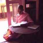 Nun reading a book